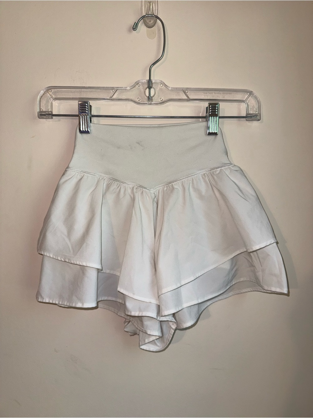 aerie White Tiered Skort